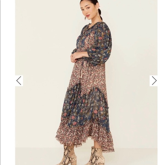 Free People Estelle Chiffon Maxi Dress XS - Picture 3 of 9